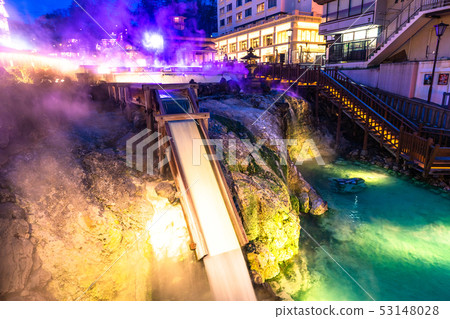 "Gunma Prefecture" Kusatsu Onsen, Yubata "Night view" "Gunma Prefecture" Kusatsu Onsen, Yubata "Night view" 53148028