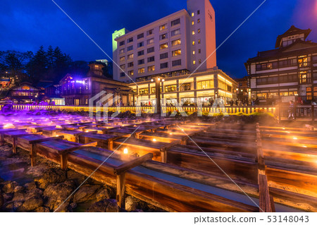 “群馬縣”草津溫泉,Yubata“夜景” “群馬縣”草津溫泉,Yubata“夜景” 53148043