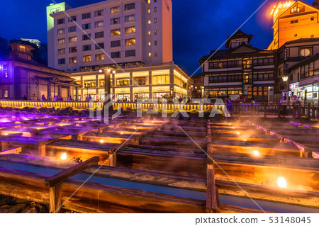 “群馬縣”草津溫泉,Yubata“夜景” “群馬縣”草津溫泉,Yubata“夜景” 53148045