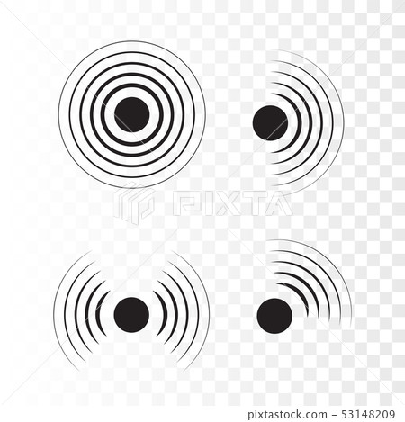 Sonar wave sign. Radar icon 53148209