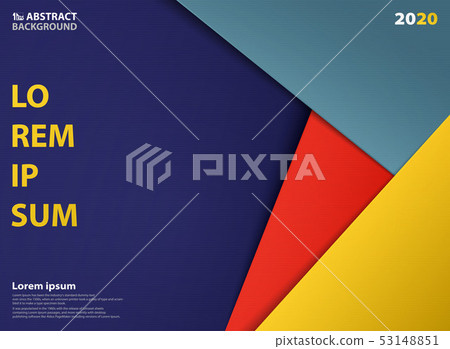 Abstract colorful paper cut template design  53148851