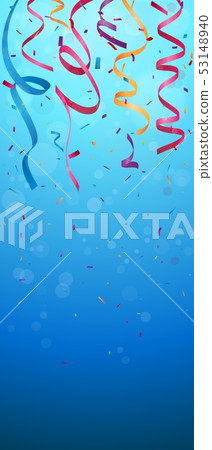Colorful birthday celebration banner with confetti Colorful birthday celebration banner with confetti 53148940