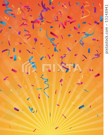 Colorful birthday celebration banner with confetti Colorful birthday celebration banner with confetti 53148941