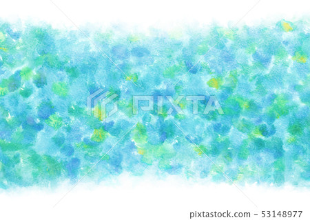 水雨藍色夏天水彩背景 53148977