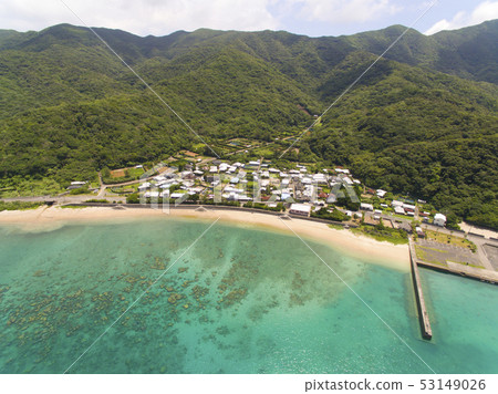 Aerial view of Usomura Hirata (Amami Oshima) 53149026
