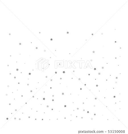 Falling silver stars on white background - Stock Illustration [53150008 ...
