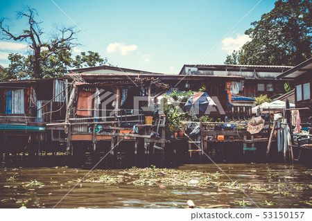 Traditional houses on Khlong, Bangkok, Thailand Traditional houses on Khlong, Bangkok, Thailand 53150157