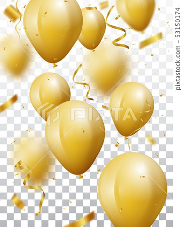 Celebration background with gold confetti Celebration background with gold confetti 53150174