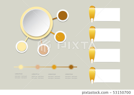 Modern infograph labels in shadows of yellow and Modern infograph labels in shadows of yellow and 53150700