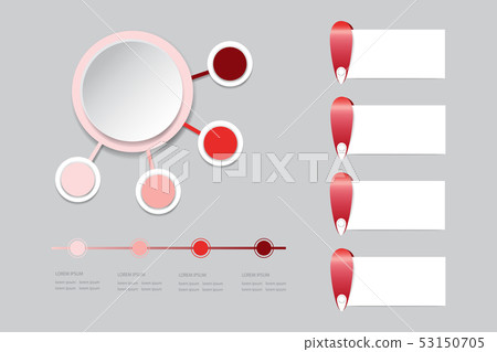 Deep Red Inforgraph Modern infograph labels in shadows of red color. - Stock Illustration ...