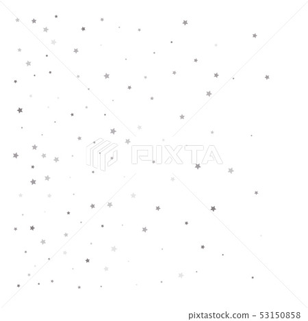 Falling silver stars on white background - Stock Illustration [53150858 ...