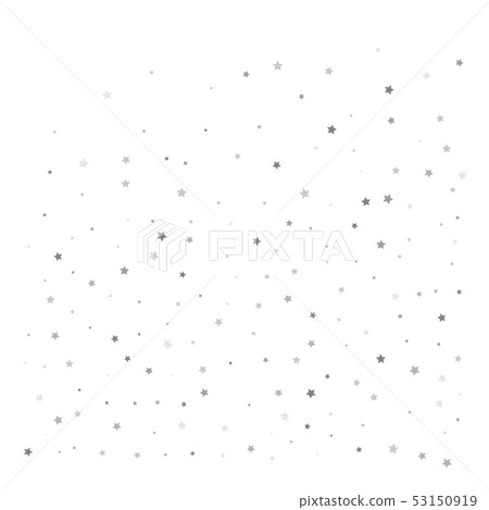 Falling silver stars on white background - Stock Illustration [53150919 ...