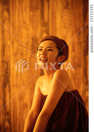 Sauna hot spring bathing break woman sweat Sauna hot spring bathing break woman sweat 53151345