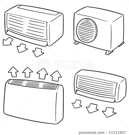 vector set of air conditioner 53151807