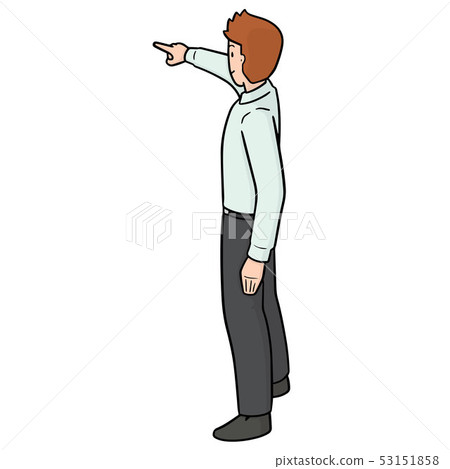 vector of man pointing-插圖素材 [53151858] - PIXTA圖庫