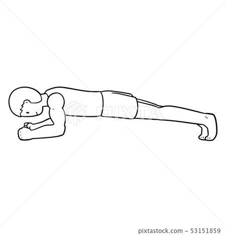 vector of man planking - Stock Illustration [53151859] - PIXTA