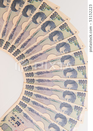 日本鈔票一千日元鈔票，Hig口Ichiyo 53152223