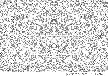Coloring Book Page With Abstract Linear Pattern Stock Illustration 53152625 Pixta Looking for the best geometric abstract wallpaper? pixta