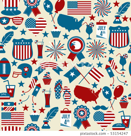 American design seamless pattern. - Stock Illustration [53154247] - PIXTA