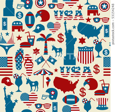 American design seamless pattern. - Stock Illustration [53154248] - PIXTA