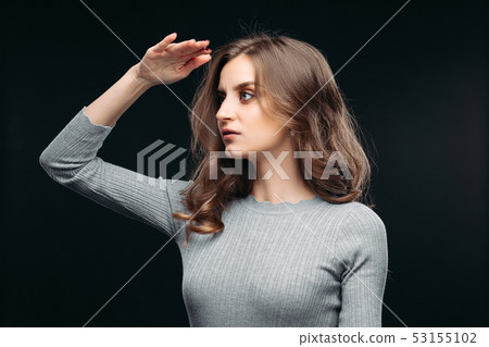 Young charming girl looking away 53155102