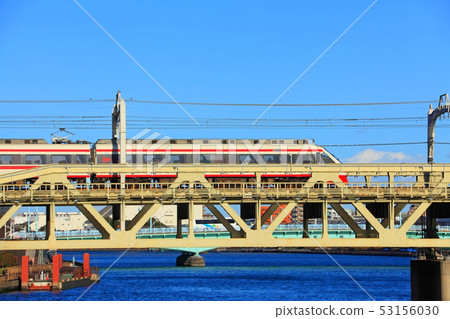 200 type express train across the Sumida River 200 type express train across the Sumida River 53156030