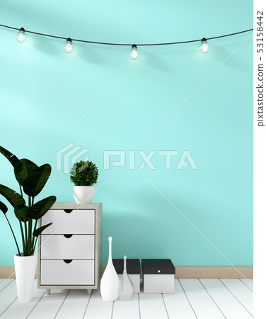 Tv shelf in mint room modern zen style Tv shelf in mint room modern zen style 53156442
