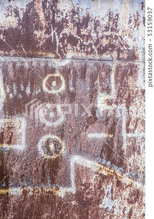Part of dirty old rusted surface. Multicolor metal Part of dirty old rusted surface. Multicolor metal 53159037