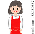 Woman wearing apron 53159357