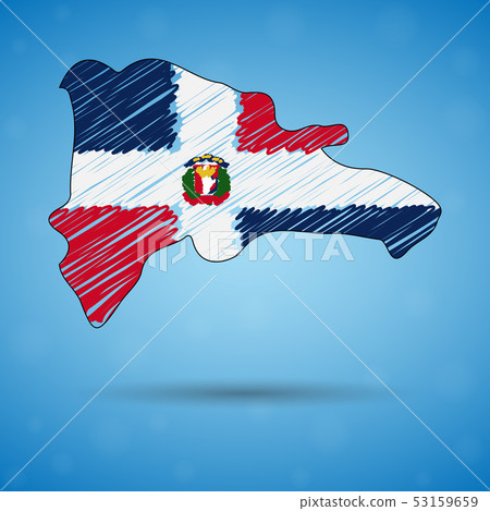 Scribble map of Dominican Republic. Sketch Country map for infographic, brochures and presentations Scribble map of Dominican Republic. Sketch Country map for infographic, brochures and presentations 53159659