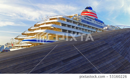 Passenger boat on the large pier 53160226