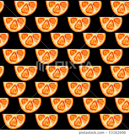 Seamless pattern with orange slices. - Stock Illustration [53162606 ...