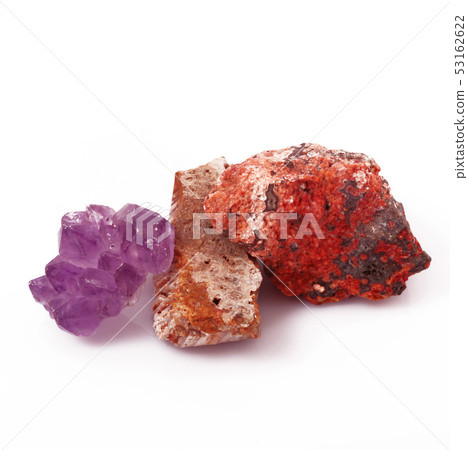 isolated mineral crystals collage in white isolated mineral crystals collage in white 53162622