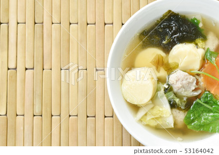 boiled egg tofu with minced pork and cabbage boiled egg tofu with minced pork and cabbage 53164042