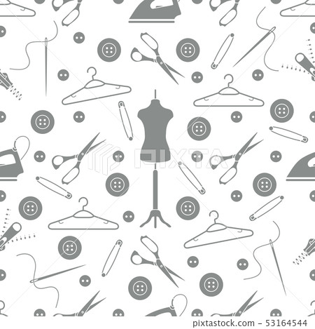Pattern with tools and accessories for sewing 53164544
