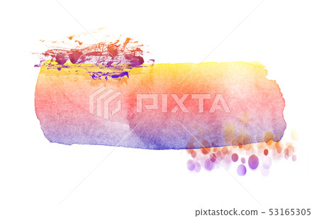 Creative horizontal banner from watercolor brush - Stock Illustration ...