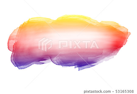 Creative horizontal banner from watercolor brush Creative horizontal banner from watercolor brush 53165308
