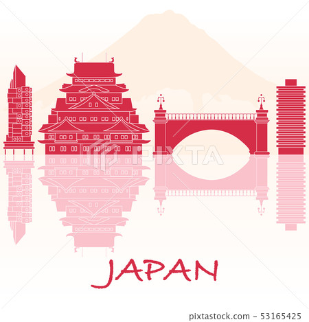 Japanese architecture Mount Fuji. Japanese architecture Mount Fuji. 53165425