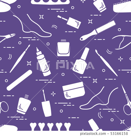 Pattern of manicure and pedicure tools and 53166158