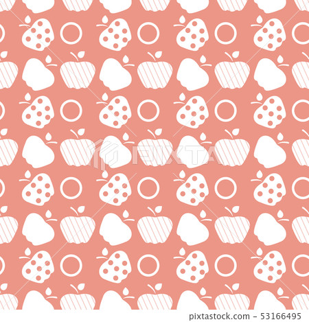 Seamless pattern with apples Fruit background. 53166495