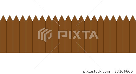 Picket fence, wooden textured 53166669