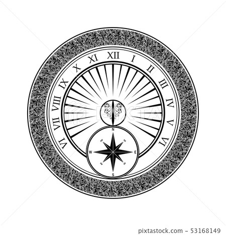 Arabic calligraphy sundial Arabic calligraphy sundial 53168149