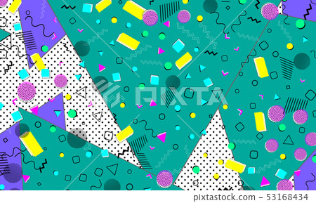 Pop art color background. Memphis pattern Pop art color background. Memphis pattern 53168434