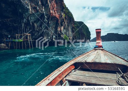Long-tail boat travel to the island,Phi Phi Island Long-tail boat travel to the island,Phi Phi Island 53168591