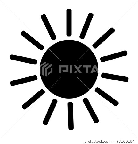 Black sun icon. 53169194