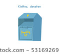 Modern flat vector cartoon illustration. Clothes donation 53169269