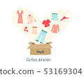 Modern flat vector cartoon illustration. Clothes donation 53169304