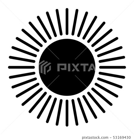 Black sun icon. 53169430