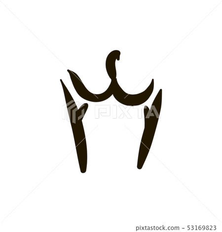 Vector woman vagina Icon illustration on white background Vector woman vagina Icon illustration on white background 53169823