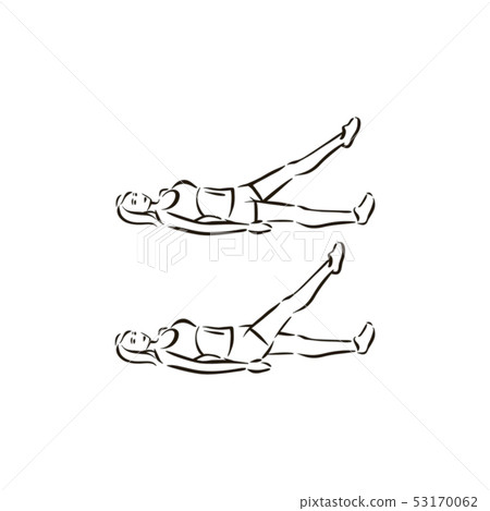 Fitness exercise work out illustration vector on white background 53170062